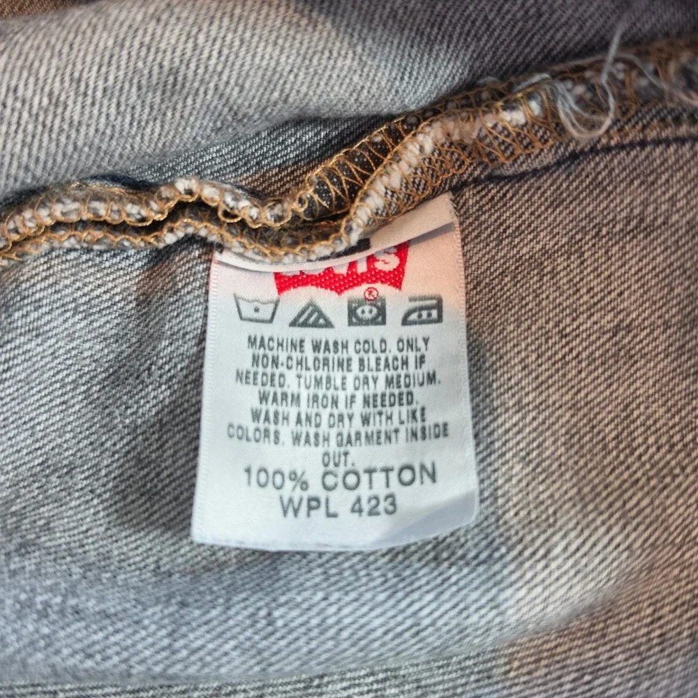 Levi's 501 Original Fit Mens Jeans 36x30 Grey Denim Button Fly Straight Leg 2008